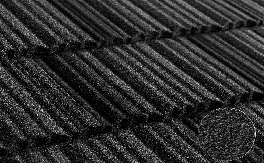 Композитная черепица METROTILE МетроШейк - II черный, 1330*410 мм